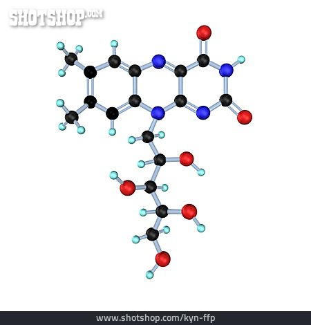
                Chemie, Verbindung, Molekül, Strukturformel, Riboflavin, Vitamin B2                   