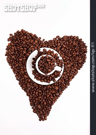 
                Kaffee, Herz, Kaffeebohne                   