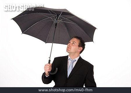 
                Geschäftsmann, Wetter, Regenschirm                   