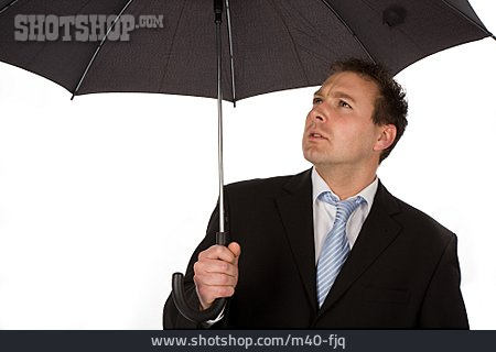 
                Geschäftsmann, Regenschirm, Regnerisch                   