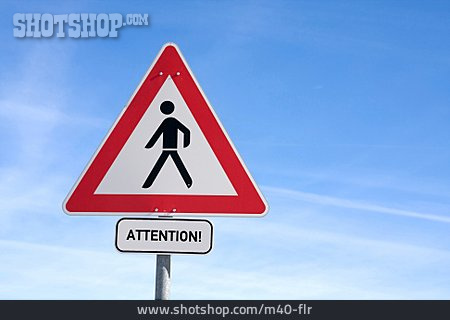 
                Traffic Sign, Pedestrian, Warning                   