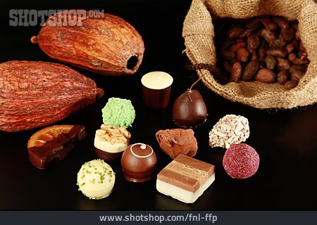 
                Praline, Kakaofrucht, Kakaobohne                   