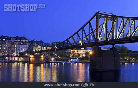 
                Brücke, Main, Fußgängerbrücke, Frankfurt Am Main, Eiserner Steg                   