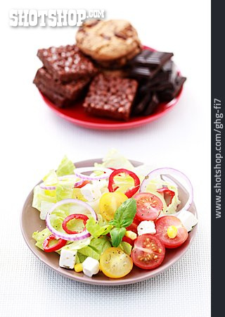 
                Salat, Vergleich, Ernährungsbewusstsein                   