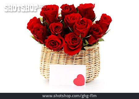 
                Valentinstag, Liebesbotschaft, Blumengeschenk                   