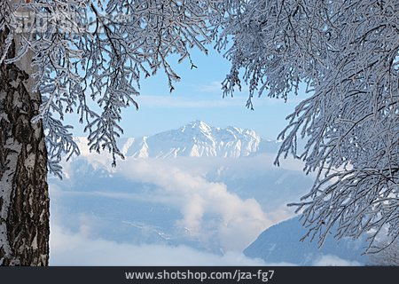 
                Gebirge, Winterlandschaft, Frost                   