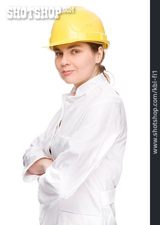 
                Junge Frau, Arbeitsbekleidung, Ingenieurin                   