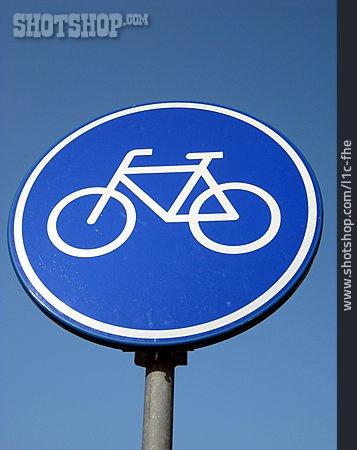 
                Verkehrszeichen, Piktogramm, Fahrradweg                   