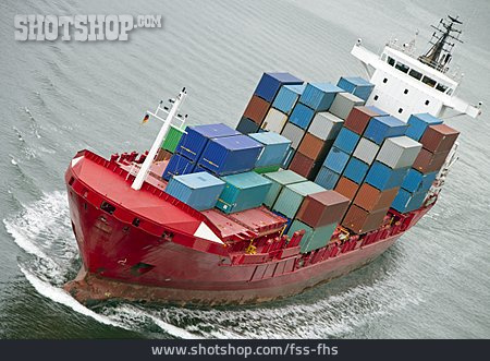 
                Schifffahrt, Containerschiff, Frachtgut                   