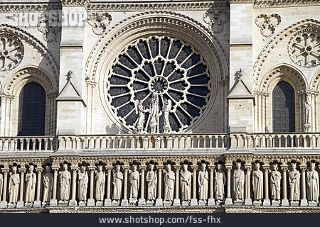 
                Fassade, Notre Dame De Paris, Westfassade                   