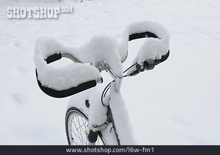 
                Fahrrad, Verschneit, Fahrradlenker                   