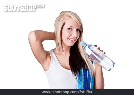 
                Durst, Wasserflasche, Sportlerin                   