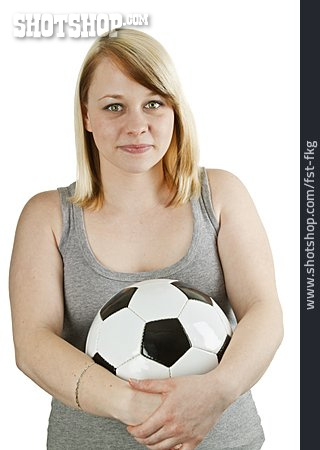 
                Junge Frau, Frau, Fußball                   