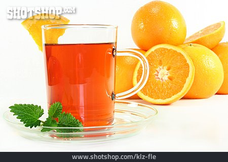 
                Tee, Teeglas, Orangentee                   