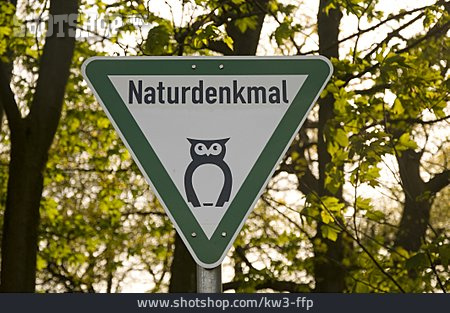 
                Umweltschutz, Schild, Naturdenkmal                   