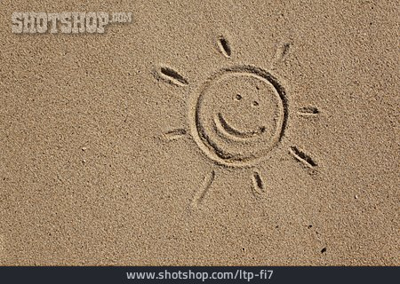 
                Sonne, Gesicht, Sandzeichnung                   
