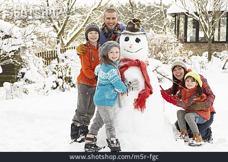 
                Winter, Family, Snowman                   