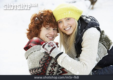 
                Embracing, Winter, Love Couple                   
