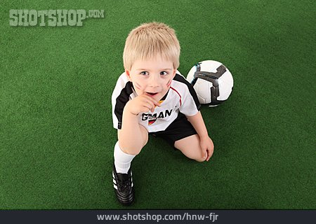 
                Junge, Fußballspieler, Deutschlandfan                   