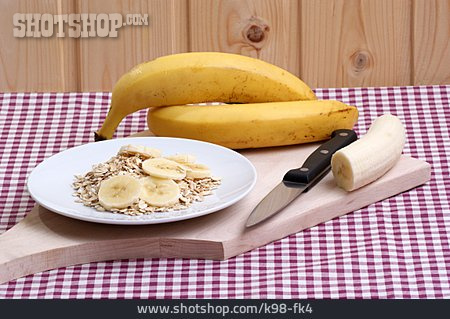 
                Frühstück, Haferflocken, Banane                   
