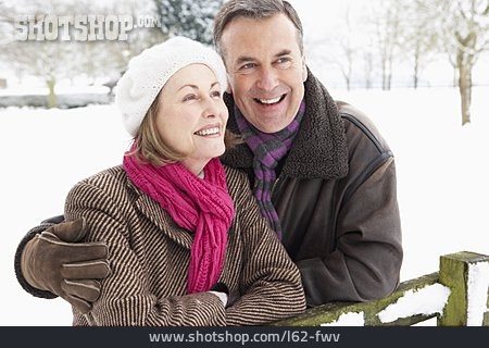 
                Umarmen, Winterlich, Ehepaar                   