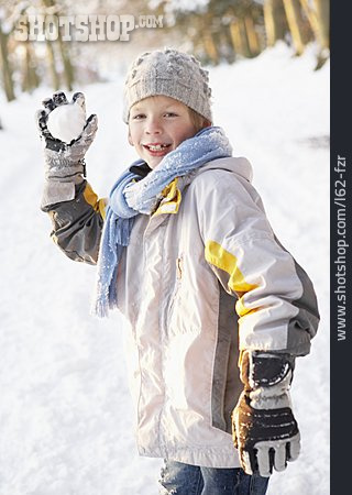 
                Boy, Throwing, Snowball Fight                   