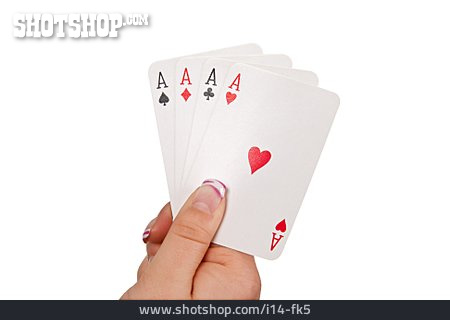 
                Glücksspiel, Kartenspiel, 4 Asse                   