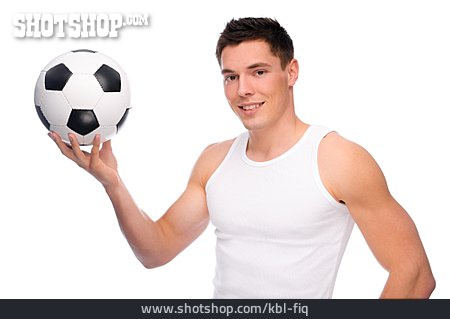 
                Junger Mann, Fußball, Fußballspieler                   