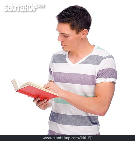 
                Junger Mann, Lesen, Leser                   