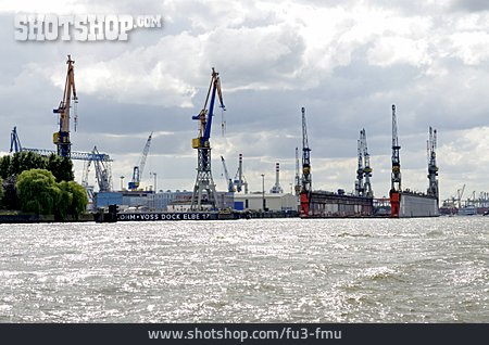 
                Werft, Hafenkran, Hamburger Hafen, Steinwerder                   