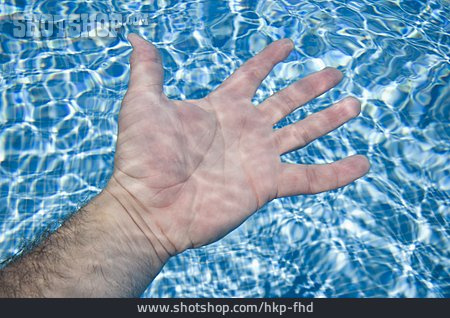
                Schwimmen, Hand, Pool                   