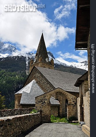 
                Kirche, Kirchturmuhr, La Grave                   