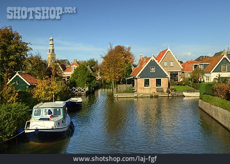 
                Dorf, Niederlande, Gracht, Hindeloopen                   