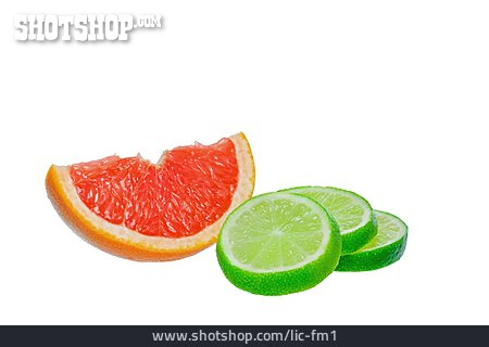 
                Grapefruit, Zitrusfrucht, Limettenscheibe                   