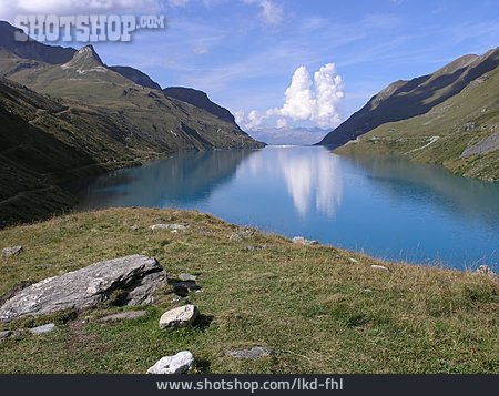 
                Bergsee, Stausee, Lac De Moiry                   