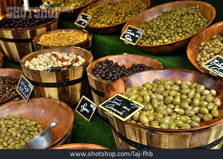 
                Marktstand, Olive                   