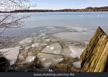 
                Lake, Icecap, Wörthsee                   