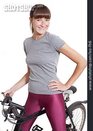 
                Young Woman, Sporting, Cyclist                   