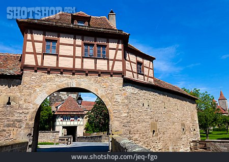 
                Stadttor, Stadtmauer, Rothenburg Ob Der Tauber                   