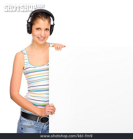 
                Junge Frau, Frau, Musik Hören                   