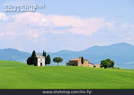 
                Landschaft, Kapelle, Toskana                   