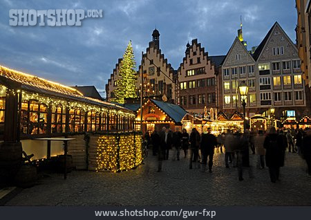 
                Weihnachtsmarkt, Römer, Frankfurter Römer                   
