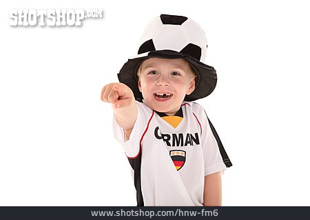 
                Junge, Fußballfan, Deutschlandfan                   
