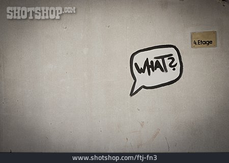 
                Wand, Graffiti, Sprechblase                   