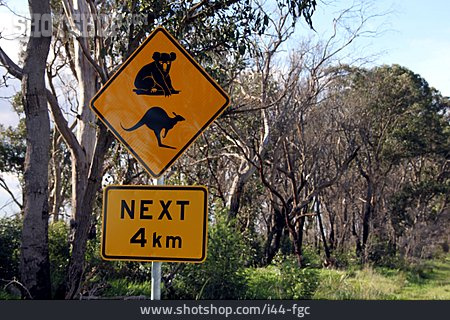 
                Warnschild, Australien                   