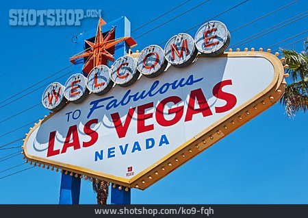 
                Las Vegas, Willkommensschild, Ortseingangsschild                   