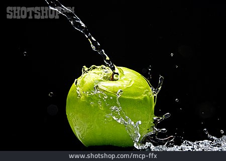 
                Apfel, Wasserstrahl, Waschen                   