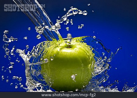 
                Apfel, Waschen, Wasserspritzer                   