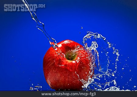 
                Apfel, Waschen, Wasserspritzer                   