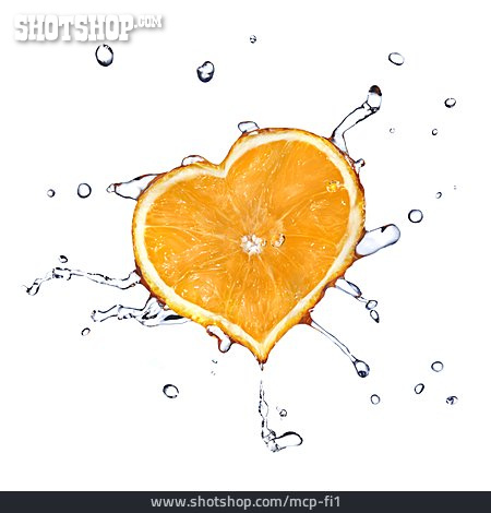
                Herzförmig, Orangenscheibe                   